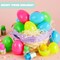 24 Pcs Prefilled Easter Eggs Bubble Wands for Kids Party Favors, Basket Stuffers, Toys Inside for Children Fun, Easter Decorations, Egg Hunt Game, Classroom Prize Supplies Gifts Décor